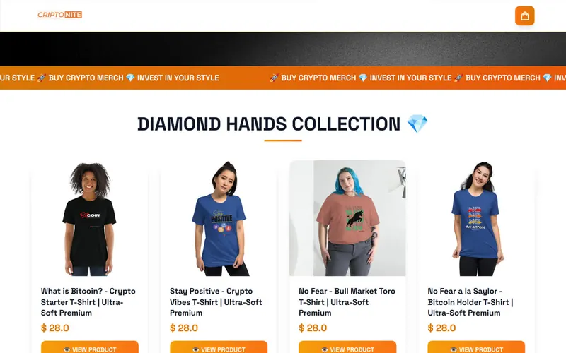 MrCriptoNite merch store, Diamond Hands collection